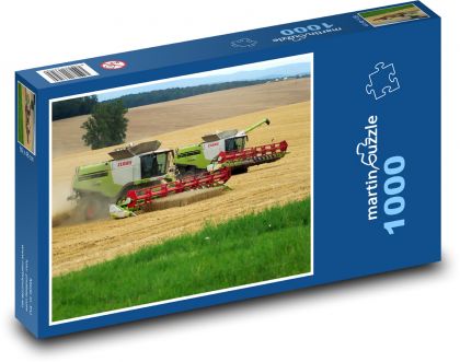 Kombajn - sklizeň, obilí - Puzzle 1000 dílků, rozměr 60x46 cm