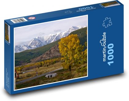 Schneebedeckte Gipfel im Altai-Gebirge - Puzzle - 1000 Teile