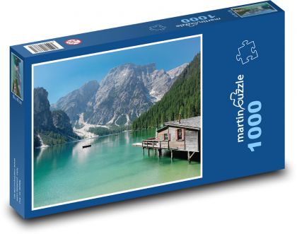 Jazero - hory, príroda, voda - Puzzle 1000 dielikov, rozmer 60x46 cm
