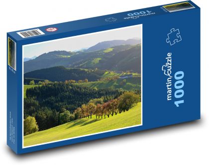 Zelené kopce a hory - puzzle 1000 dílků