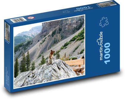 Alpy - zvířata Alp - Puzzle 1000 dílků, rozměr 60x46 cm