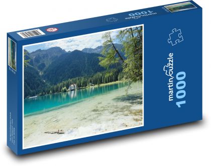 Hory - jezero v horách - Puzzle 1000 dílků, rozměr 60x46 cm