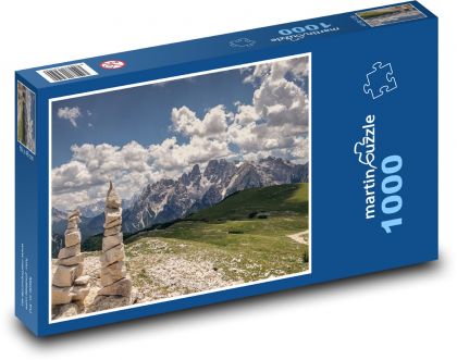 Alpy - hory, příroda, kameny - Puzzle 1000 dílků, rozměr 60x46 cm