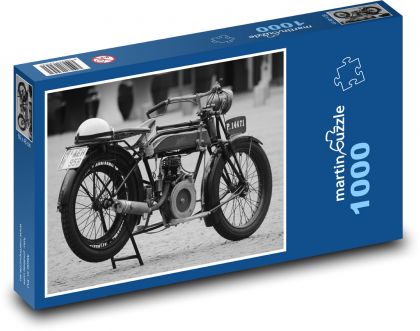 Historický motocykl - veterán, moped - Puzzle 1000 dílků, rozměr 60x46 cm