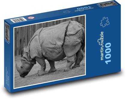 Nosorožec - zviera, cicavec - Puzzle 1000 dielikov, rozmer 60x46 cm