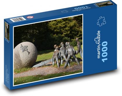 Socha - deti, zemegule - Puzzle 1000 dielikov, rozmer 60x46 cm