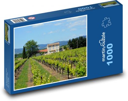 Dom - vinice, krajina - Puzzle 1000 dielikov, rozmer 60x46 cm