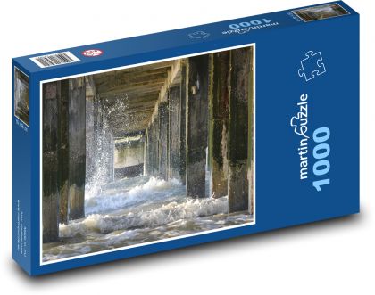 Vlny - moře, pilíře - Puzzle 1000 dílků, rozměr 60x46 cm