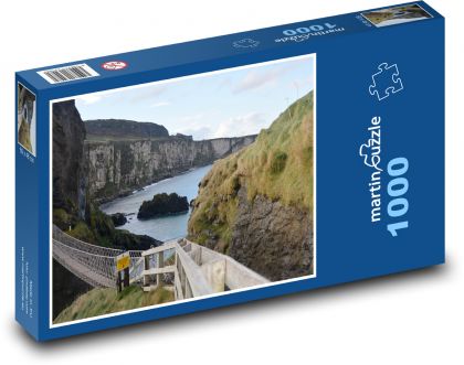 Útesy a lanový most v Írsku - Puzzle 1000 dielikov, rozmer 60x46 cm
