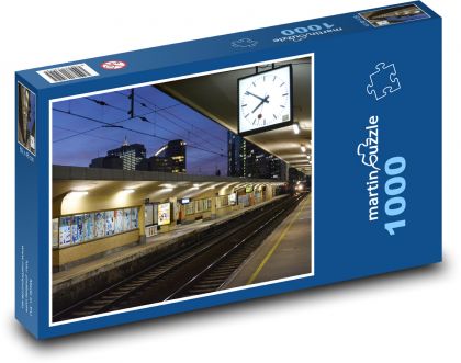 Train - station, railway - Puzzle 1000 pieces, size 60x46 cm 
