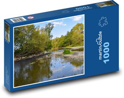 Rzeka - przyroda, drzewa - Puzzle 1000 elementów, rozmiar 60x46 cm