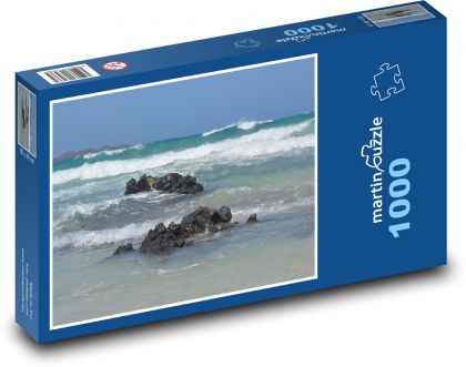 Pobřeží - vlny, moře - Puzzle 1000 dílků, rozměr 60x46 cm