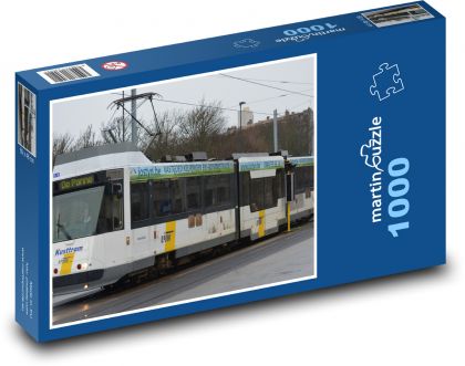 Tramvaj - přeprava, vozidlo - Puzzle 1000 dílků, rozměr 60x46 cm