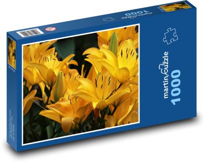Lilia - żółty kwiat - Puzzle 1000 elementów, rozmiar 60x46 cm