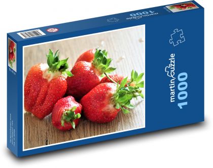 Strawberries - fruit, flower - Puzzle 1000 pieces, size 60x46 cm 