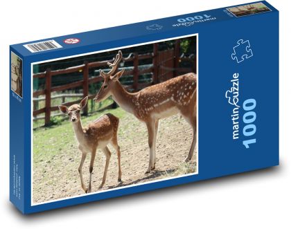 Fallow deer - doe, animal - Puzzle 1000 pieces, size 60x46 cm 
