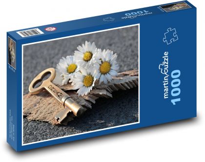 Schlüssel - Gänseblümchen, Liebe - Puzzle - 1000 Teile