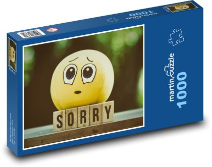 Omluv mě - smajlík, odpuštění - Puzzle 1000 dílků, rozměr 60x46 cm