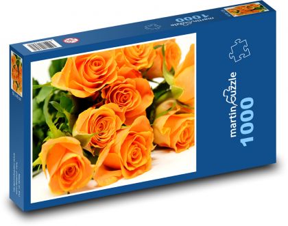 Roses - orange bouquet - Puzzle 1000 pieces, size 60x46 cm 