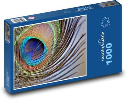 Peacock feathers - Puzzle 1000 pieces, size 60x46 cm 
