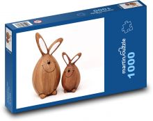 Veľká noc - figúrka, zajačik Puzzle 1000 dielikov - 60 x 46 cm 