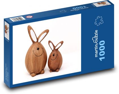 Veľká noc - figúrka, zajačik - Puzzle 1000 dielikov, rozmer 60x46 cm