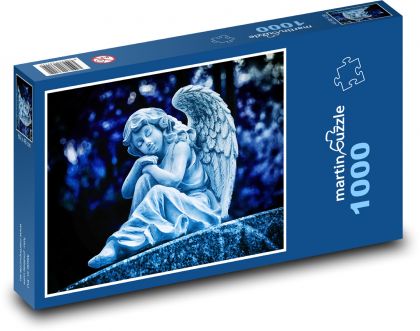 Socha anděla na hřbitově - puzzle 1000 dílků
