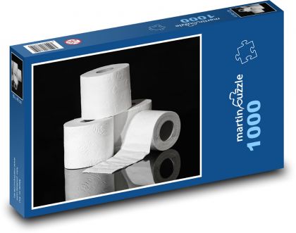 Toaletný papier - rolka, toaleta - Puzzle 1000 dielikov, rozmer 60x46 cm