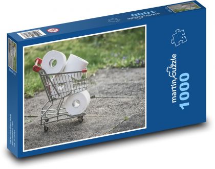 Nakupování - toaletní papír - Puzzle 1000 dílků, rozměr 60x46 cm