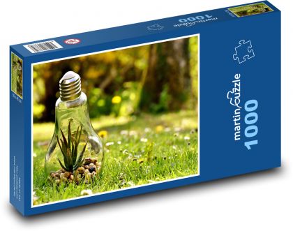 Glühbirne - Energie, grün - Puzzle - 1000 Teile