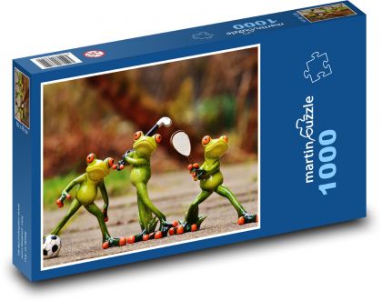 Žaby - tenis, golf, futbal - Puzzle 1000 dielikov, rozmer 60x46 cm