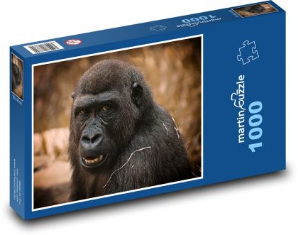 Gorila - opice, zvíře - Puzzle 1000 dílků, rozměr 60x46 cm