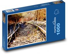 Koľaje - stopy, koľaje Puzzle 1000 dielikov - 60 x 46 cm 