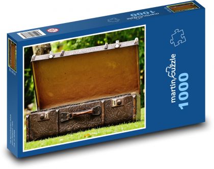 Antyczna walizka - Puzzle 1000 elementów, rozmiar 60x46 cm