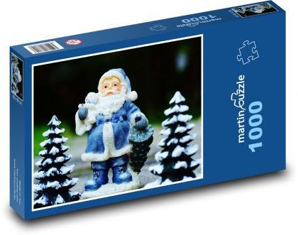 Boże Narodzenie - Święty Mikołaj, dekoracja - Puzzle 1000 elementów, rozmiar 60x46 cm