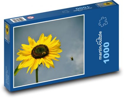 Sunflower - bee, flower - Puzzle 1000 pieces, size 60x46 cm 