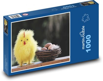 Kuře - Velikonoční vejce - Puzzle 1000 dílků, rozměr 60x46 cm