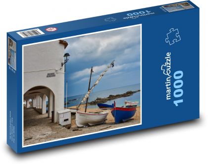 Pláž - lode, pobrežie - Puzzle 1000 dielikov, rozmer 60x46 cm