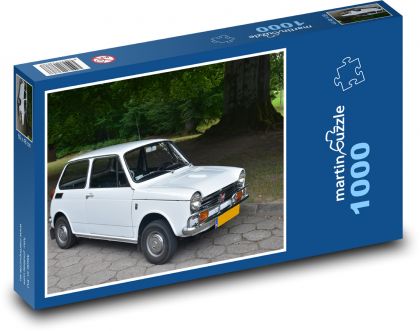 Auto - biela Honda N600 - Puzzle 1000 dielikov, rozmer 60x46 cm