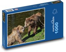 Medvěd hnědý - zvíře, hra Puzzle 1000 dílků - 60 x 46 cm