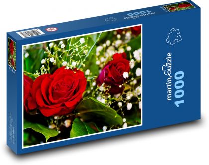 Rose Bouquet - Flower Gift - Puzzle 1000 pieces, size 60x46 cm 