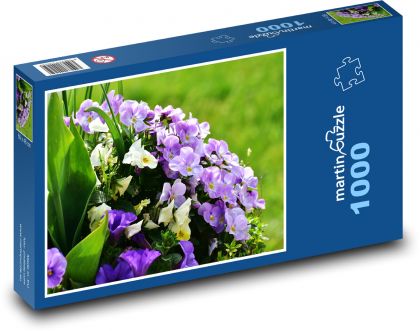 Maceška - jarný kvet, záhrada - Puzzle 1000 dielikov, rozmer 60x46 cm