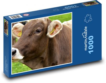 Krava - farma, zviera - Puzzle 1000 dielikov, rozmer 60x46 cm
