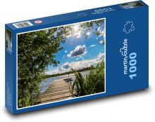 Jezioro - krajobraz, przyroda Puzzle 1000 elementów - 60x46 cm