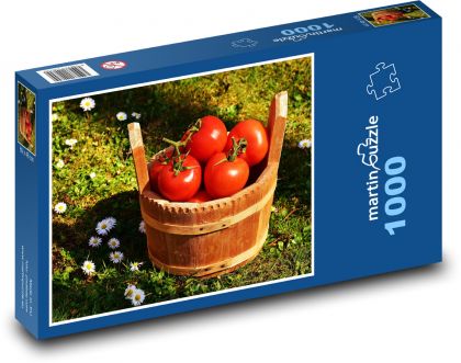 Rajčata - zelenina, zahrada - Puzzle 1000 dílků, rozměr 60x46 cm