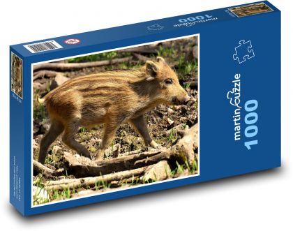 Prasiatko - diviaky, prasiatko - Puzzle 1000 dielikov, rozmer 60x46 cm