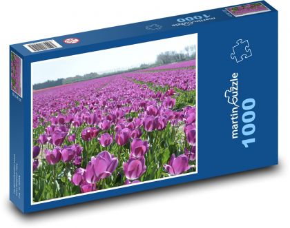 Lila Tulpen - Blumen - Puzzle - 1000 Teile