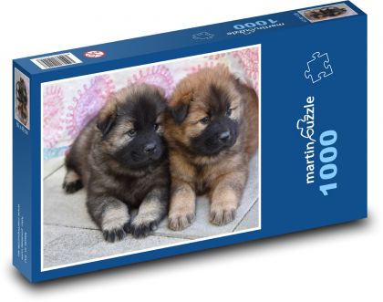 Šteňatá - psy, maznáčikovia - Puzzle 1000 dielikov, rozmer 60x46 cm