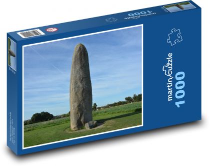 Menhir de Champ-Dolent - vzpřímený kámen - puzzle 1000 dílků