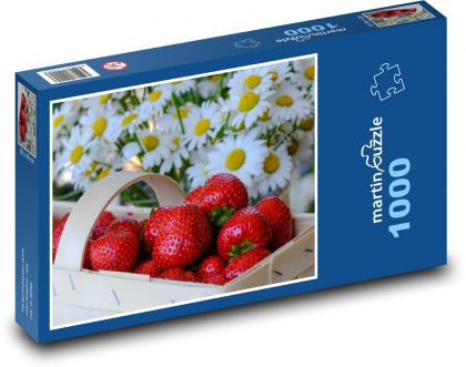 Jahody - ovoce, červené plody - Puzzle 1000 dílků, rozměr 60x46 cm